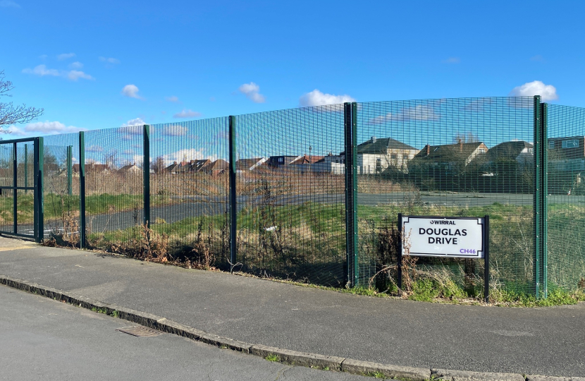 Site of the former Foxfield School in Douglas Drive, Moreton