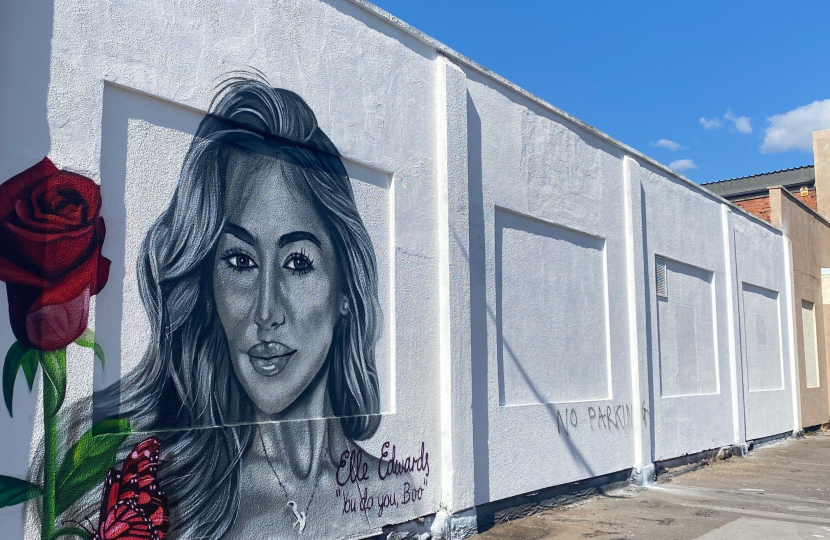 Elle Edwards mural, Virginia Road, New Brighton