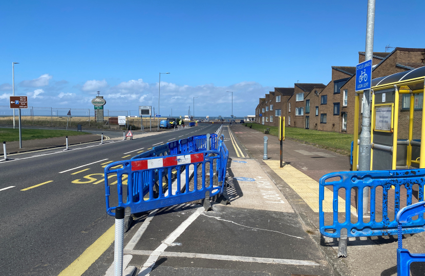 Harrison Drive floating bus stops