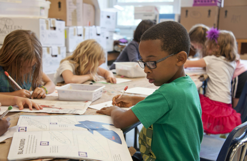 Chidren attending primary school