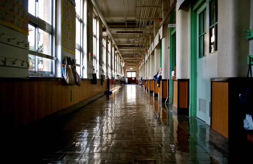 School corridor