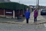 Councillor Vida Wilson and Margaret Kalil at the junction