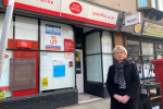 Cllr Lesley Rennie at Grove Road Post Office