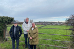 Councillors Baldwin, Bennett and Wilson at one of the sites under threat